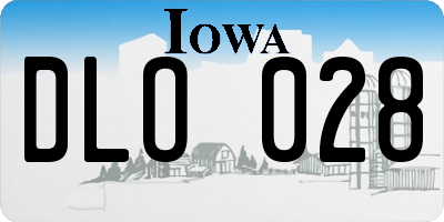 IA license plate DLO028