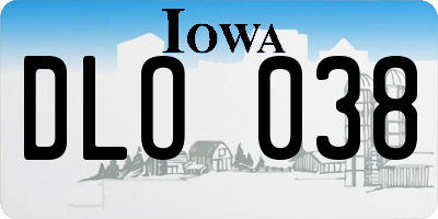 IA license plate DLO038