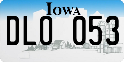 IA license plate DLO053