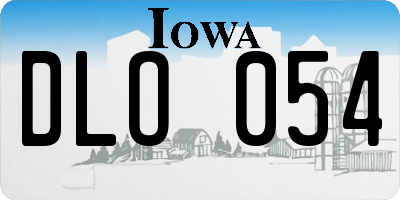 IA license plate DLO054