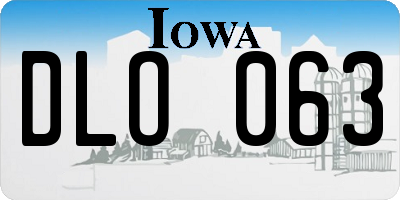 IA license plate DLO063