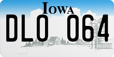 IA license plate DLO064