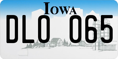 IA license plate DLO065