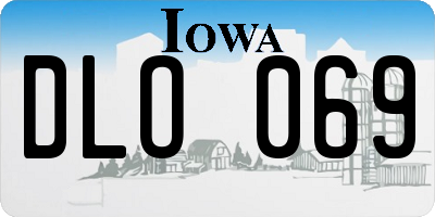 IA license plate DLO069