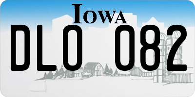IA license plate DLO082
