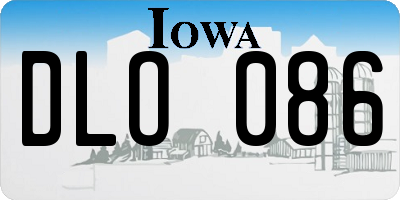 IA license plate DLO086
