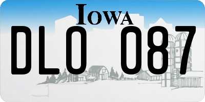 IA license plate DLO087
