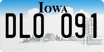 IA license plate DLO091