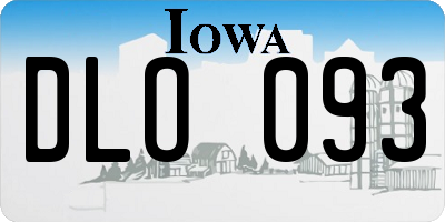 IA license plate DLO093