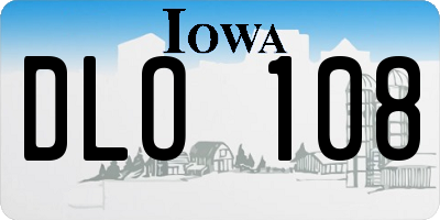 IA license plate DLO108