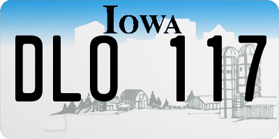 IA license plate DLO117