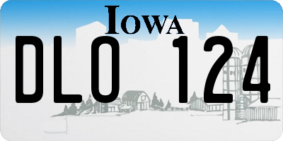IA license plate DLO124