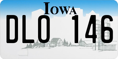 IA license plate DLO146