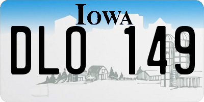 IA license plate DLO149