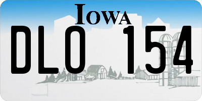 IA license plate DLO154