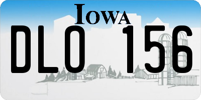 IA license plate DLO156