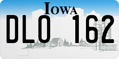 IA license plate DLO162