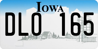IA license plate DLO165