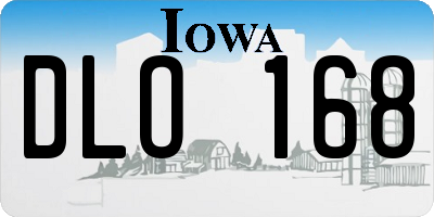 IA license plate DLO168