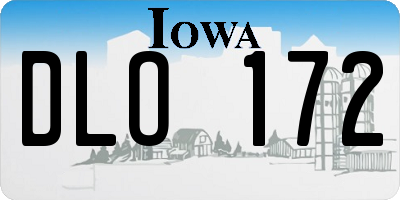 IA license plate DLO172