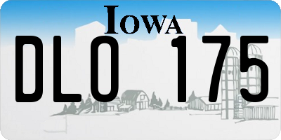 IA license plate DLO175