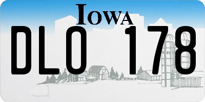 IA license plate DLO178