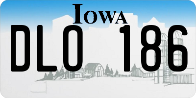 IA license plate DLO186