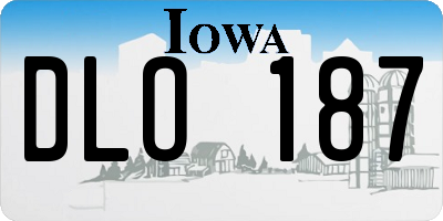 IA license plate DLO187