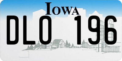 IA license plate DLO196