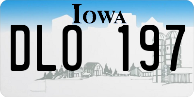 IA license plate DLO197