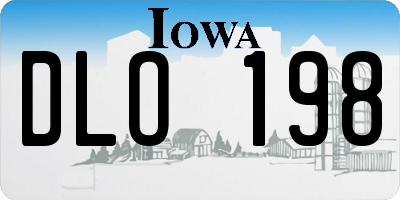 IA license plate DLO198