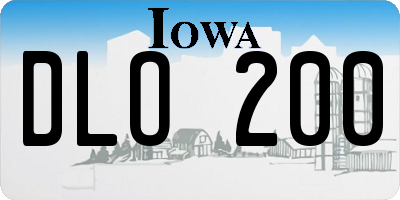 IA license plate DLO200