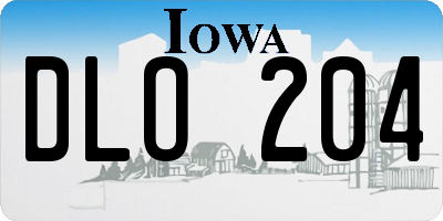 IA license plate DLO204