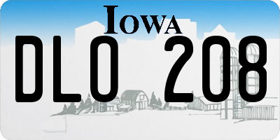 IA license plate DLO208