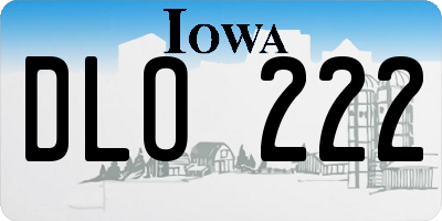 IA license plate DLO222