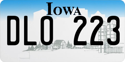 IA license plate DLO223