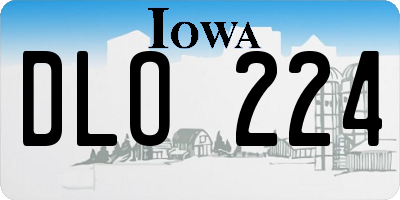 IA license plate DLO224