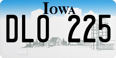 IA license plate DLO225