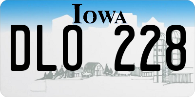 IA license plate DLO228