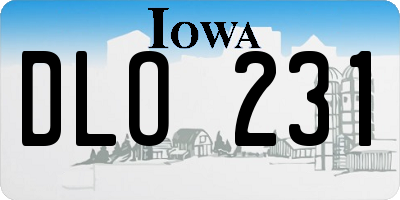 IA license plate DLO231