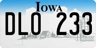 IA license plate DLO233