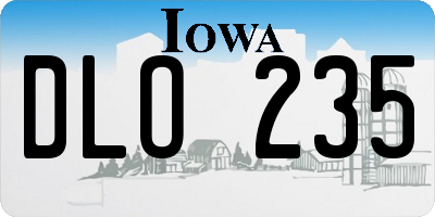 IA license plate DLO235