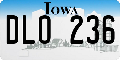 IA license plate DLO236