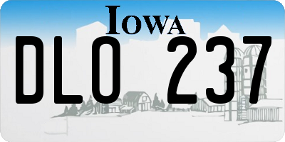 IA license plate DLO237