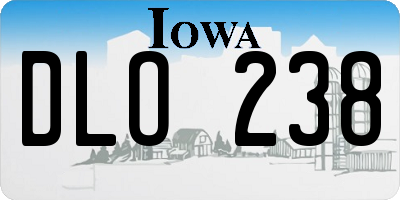 IA license plate DLO238