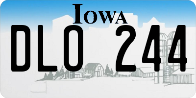 IA license plate DLO244