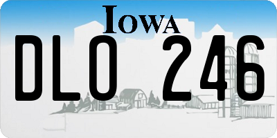 IA license plate DLO246