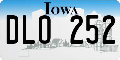 IA license plate DLO252