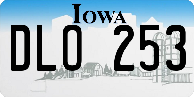 IA license plate DLO253