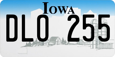 IA license plate DLO255